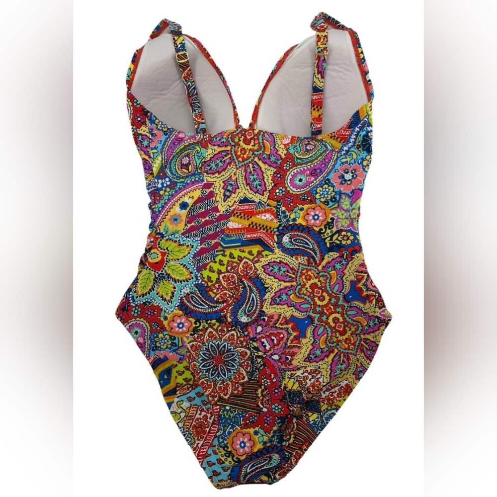 Nwt BLEU ROD BEATTIE GROOVY BABY KEYHOLE ONE PIECE SWIMSUIT 4 - Picture 6 of 6